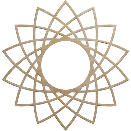 Ekena Millwork Eleanor Wood Fretwork Pierced Ceiling Medallion, Hickory, 20"OD x 7 3/4"ID x 3/8"T CMWP20X20X0375EAHI